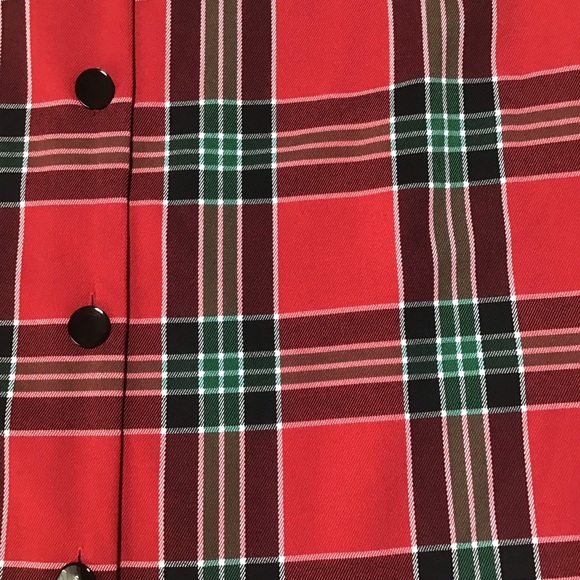 Preston & York Red Plaid Mini Dress - Picture 6 of 12